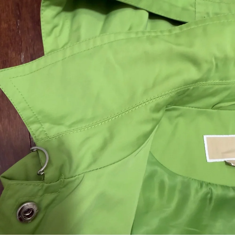 EUC - Women's Michael Kors Lime Green Coat w/Removable Hood Size PP
